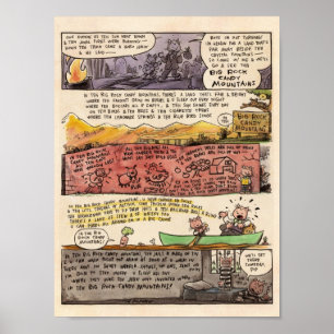 Die großen Felsen-Süßigkeits-Berge Poster