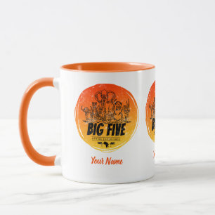 Die großen Fünf der Afrika-Safari Vintage-Elefant, Tasse