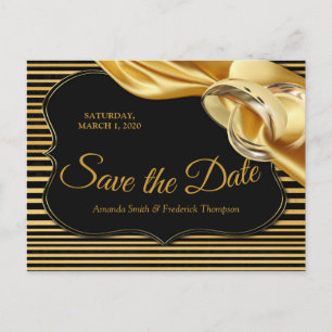 Die großen Gatsby Save the Date Ankündigungspostkarte