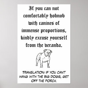 Die großen Hunde Poster