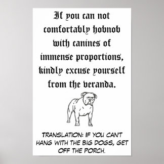 Die großen Hunde Poster