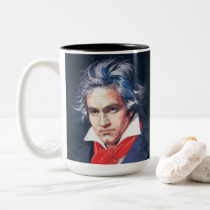 Die großen Komponisten: Beethoven Zweifarbige Tasse
