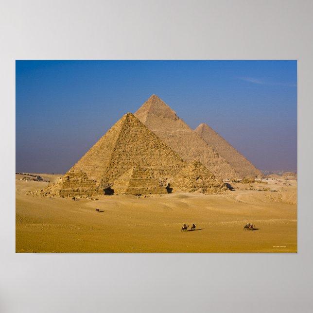 Die großen Pyramiden von Gizeh, Ägypten Poster (Vorne)