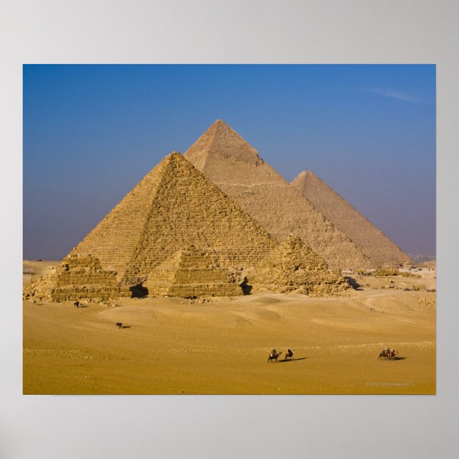 Die großen Pyramiden von Gizeh, Ägypten Poster (Vorne)