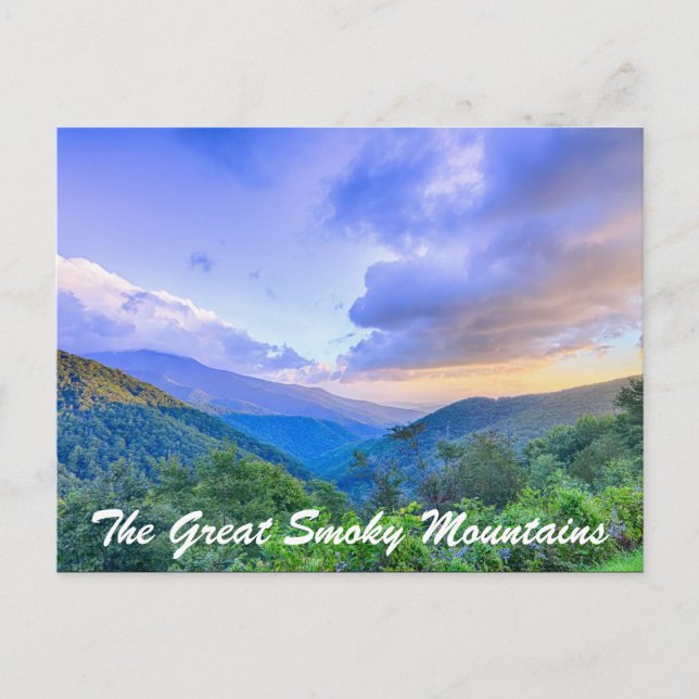 Die großen, rauchigen Berge Postkarte (Vorderseite)