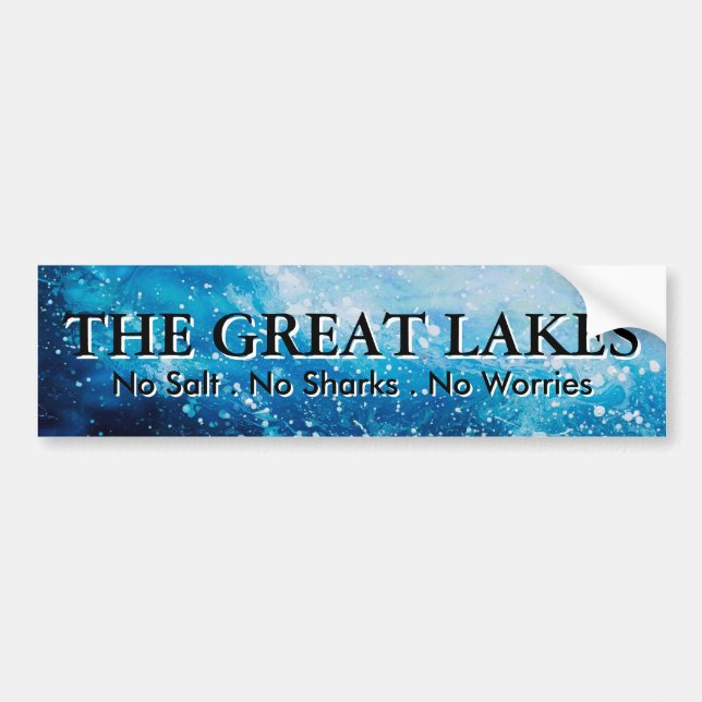 Die Großen Seen - kein Salz, keine Haie, keine Sor Autoaufkleber (Vorne)
