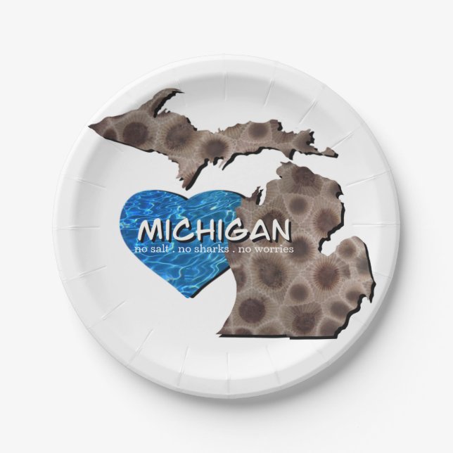 Die großen Seen | kein Salz, keine Haie, keine Sor Pappteller (Vorderseite)