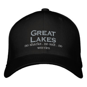 Die Großen Seen ohne Haie ohne Salz Bestickte Baseballkappe