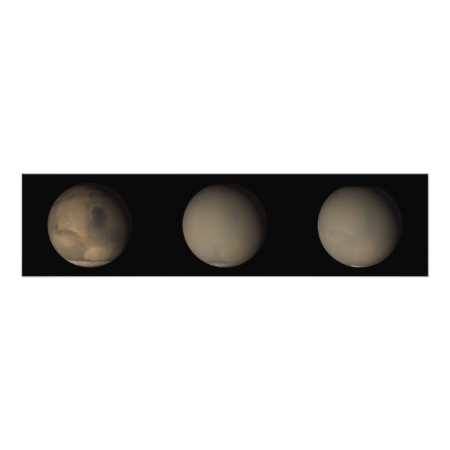Die großen Staubstürme von 2001 auf den Mars Fotodruck (Vorne)