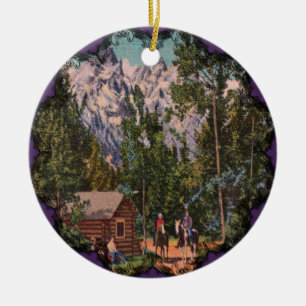 Die Großen Tetons - Viktorianisches Zierwerk Keramik Ornament