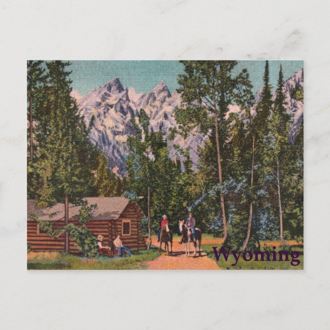 Die großen Tetons - Wyoming Postkarte (Vorderseite)