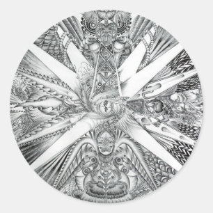 DIE GROSSEN ÜBERRASCHUNGS-Aufkleber Runder Aufkleber