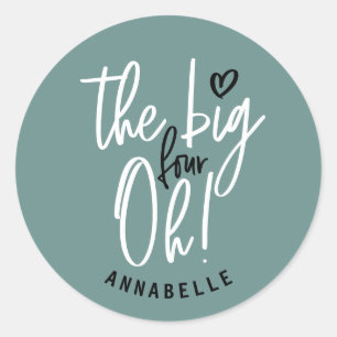 Die großen vier oh! 40. Geburtstagsgeschenk Gastg Runder Aufkleber