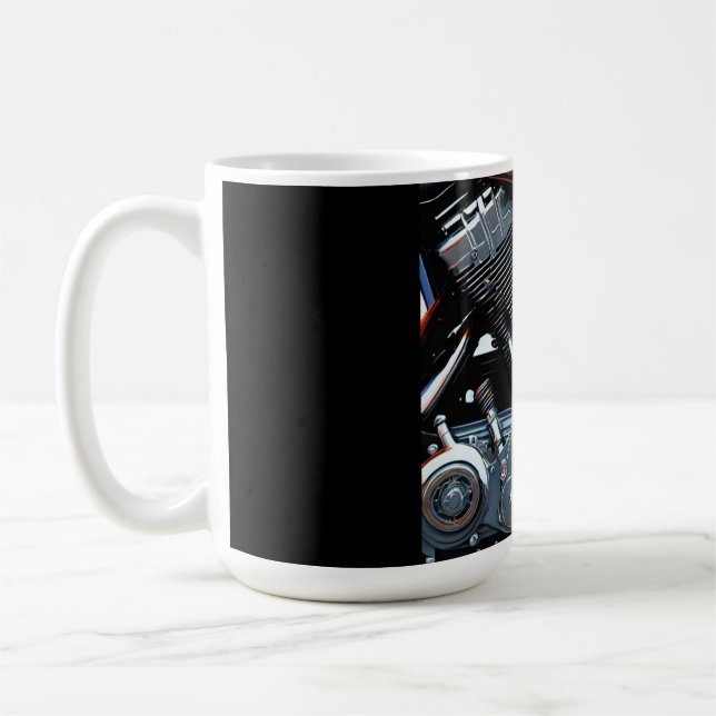 Die großen Zwillinge - Motorrad-Motor Kaffeetasse (Links)