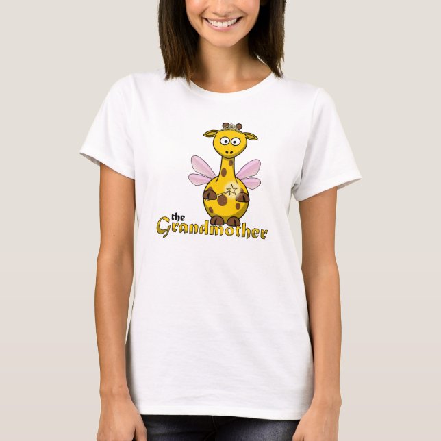 Die Großmutter Giraffe Fairy Godmutter T-Shirt (Vorderseite)