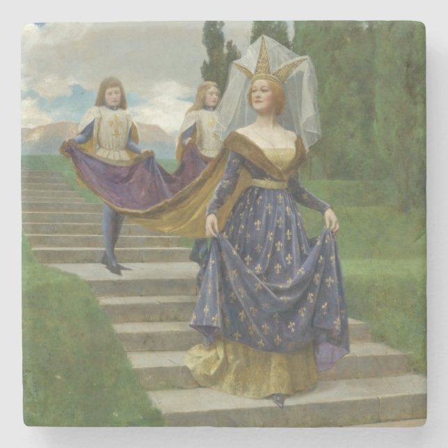 Die Großmutter (mittelalterliche Aristokratische F Steinuntersetzer (Vorderseite)