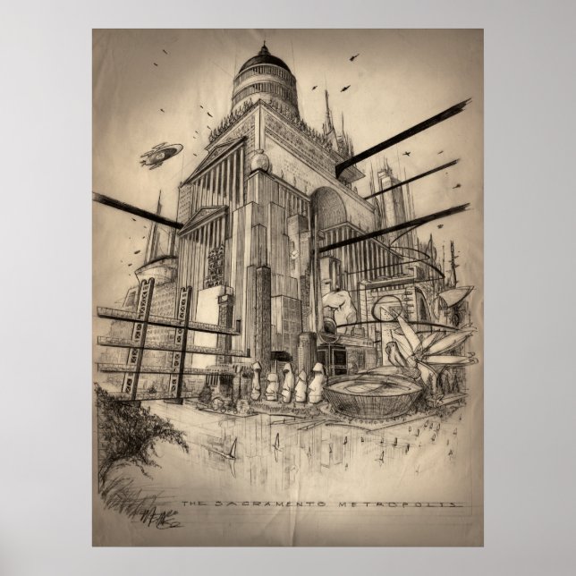 Die Großstadt Sacramento Poster (Vorne)