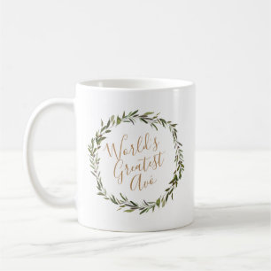 Die größte Avó der Welt   Olive Leaf Wreath Kaffeetasse