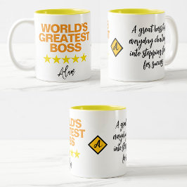 Die größte Boss-Tasse der Welt (Name des ersten Zi Zweifarbige Tasse