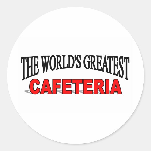 Die größte Cafeteria der Welt Runder Aufkleber (Vorderseite)