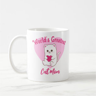 Die größte Cat-Mama der Welt Funny Niedlich Pink H Kaffeetasse