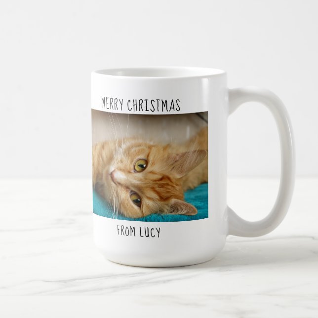Die größte Cat-Mama der Welt - Weihnachts-Foto Kaffeetasse (Rechts)