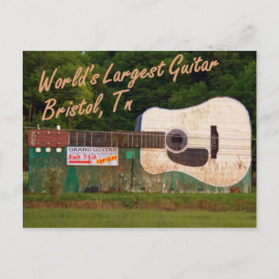Die größte Gitarre der Welt - Bristol, TN Postkarte