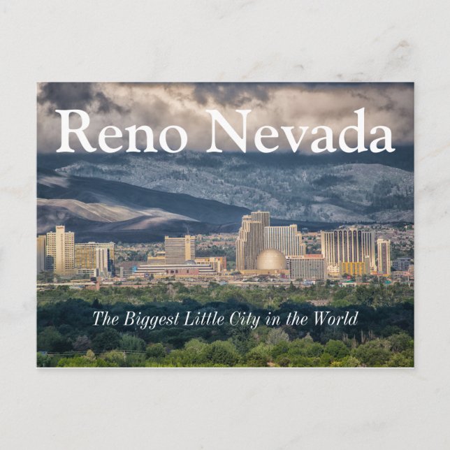 Die größte kleine Stadt der Welt Postkarte (Vorderseite)