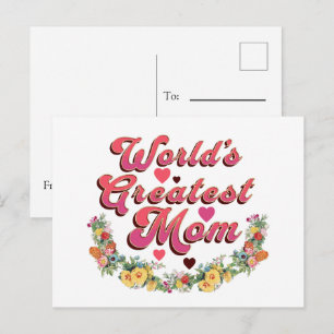 Die größte Mama der Blumenwelt Postkarte