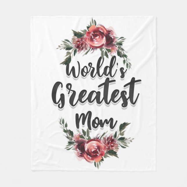 Die größte Mama der Welt | Geschenk für Mama Fleecedecke (Vorderseite)