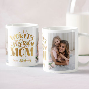 Die größte Mama der Welt Personalisierte FotoColla Kaffeetasse