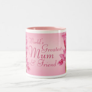 Die größte Mama- und Freundpink-Orchideen-Tasse de Zweifarbige Tasse