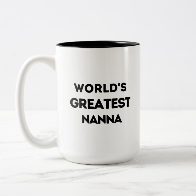 Die größte Nanna-Tasse der Welt Zweifarbige Tasse (Links)