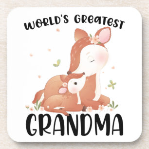 Die größte Oma der Welt für Hirte und Fawn Getränkeuntersetzer