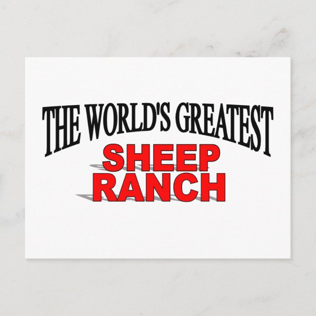 Die größte Ranch der Schafe der Welt Postkarte (Vorderseite)