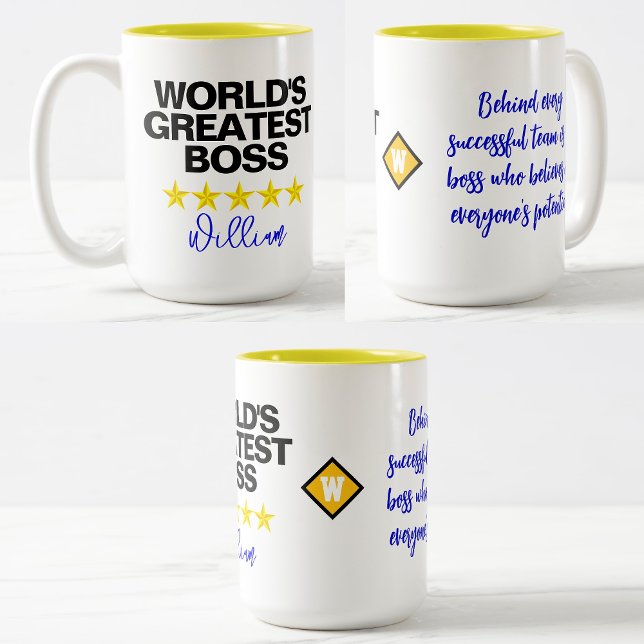 Die größte Tasse für den Boss (Name) der Welt (World's greatest boss mug
)