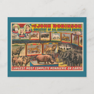Die größte und vollständigste Menagerie von John R Postkarte