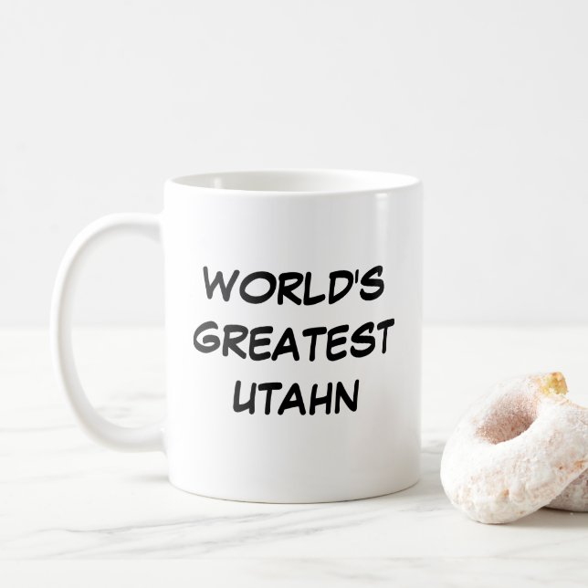 "Die größte Utahn-Tasse der Welt" Kaffeetasse (Mit Donut)