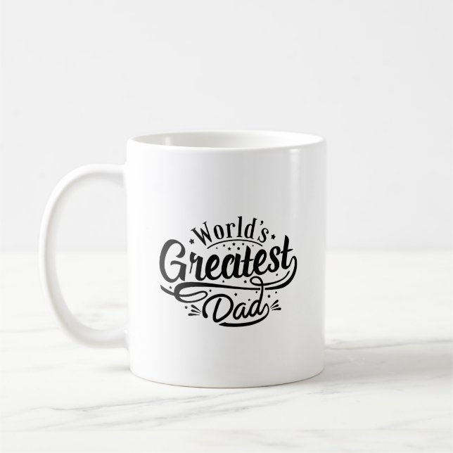 Die größte Vater-Typografie-Tasse der Welt Kaffeetasse (Links)