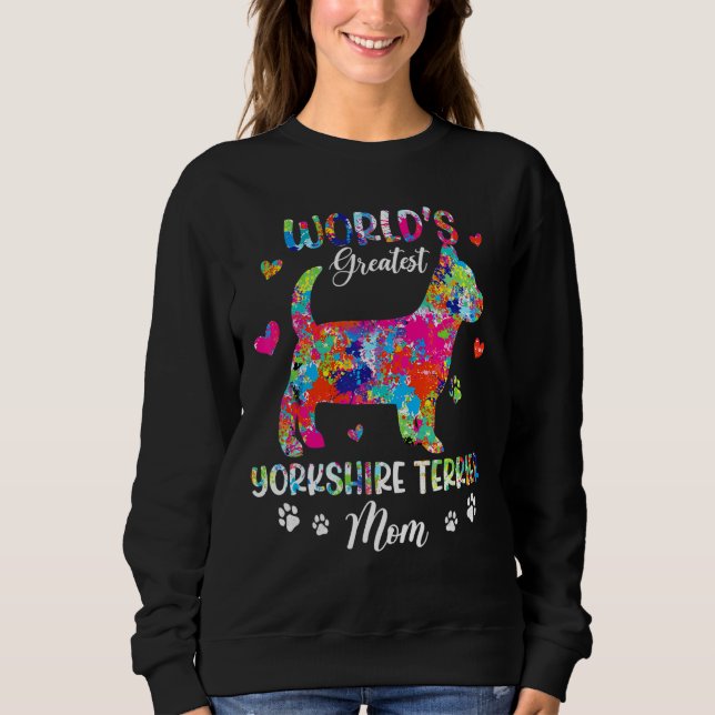 Die größte Yorkshire-Terrier-Mama der Welt - farbe Sweatshirt (Vorderseite)