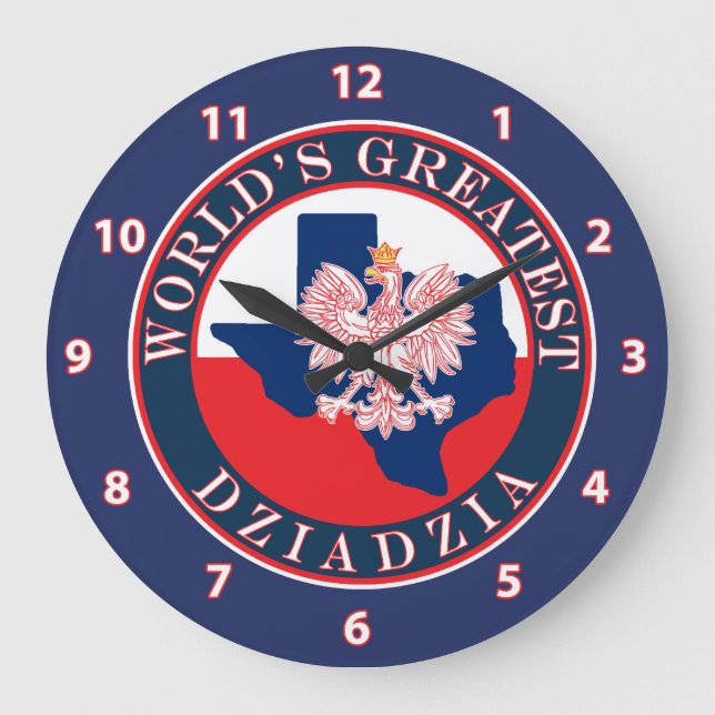 Die größte Ziadzia der Welt Große Wanduhr (Vorderseite)