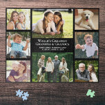 Die größten Großeltern der Welt - Custom Foto Coll Puzzle<br><div class="desc">Geben Sie den größten Großeltern der Welt ein lustiges Puzzle für Foto-Collage, das sie jahrelang schätzen und genießen werden. Sie können mit acht Fotos von Enkeln, Kindern, anderen Familienmitgliedern, Haustieren usw. personalisieren, anpassen, ob sie "Oma & Opa", "Mommom & Poppop", "Abuela & Abuelo" usw. heißen, und Namen hinzufügen, alles in...</div>