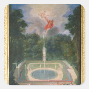 Die Grotten von Versailles mit Mars Quadratischer Aufkleber