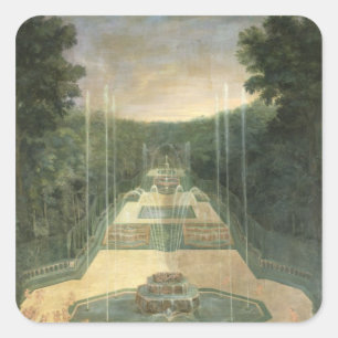 Die Grotten von Versailles Quadratischer Aufkleber