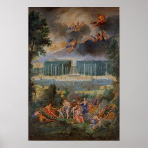 Die Groves von Versailles. Blick auf den Neptun-Po Poster