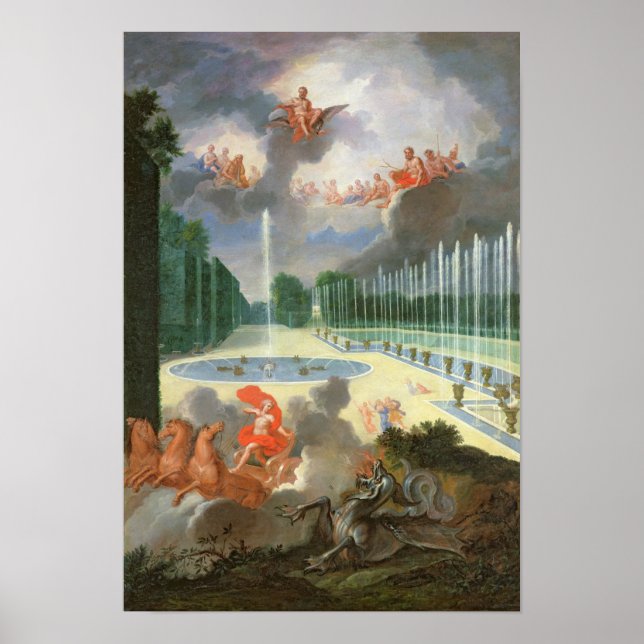 Die Groves von Versailles. Sicht auf den Drachenpo Poster (Vorne)