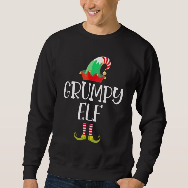 Die Grumpy Elf Matching Family Group Weihnachten P Sweatshirt (Vorderseite)