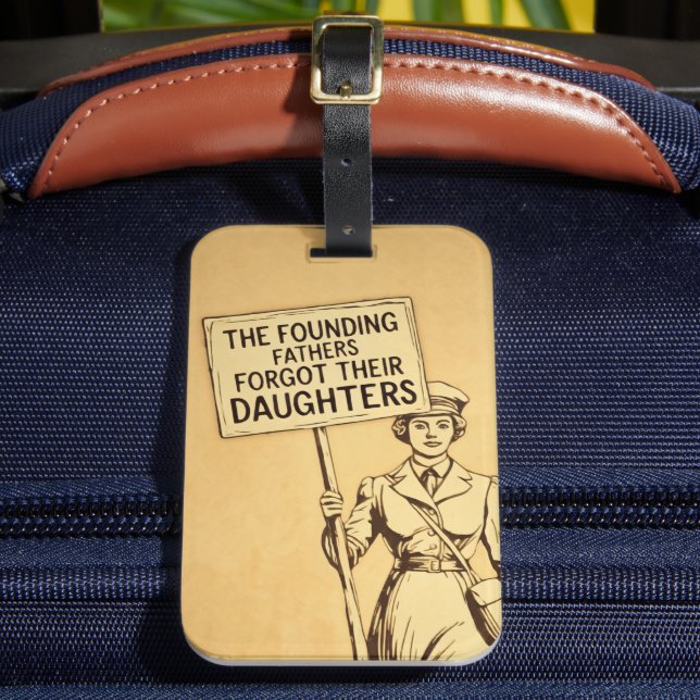 Die Gründerväter ersticken Protestkunst Gepäckanhänger (Vorderseite Insitu 2)