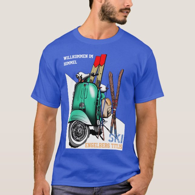 Die grundlegende Dunkelheit Männer Ski-Engelbergs T-Shirt (Vorderseite)