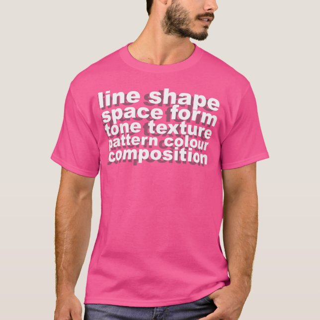 Die grundlegenden Kunstelemente T-Shirt (Vorderseite)